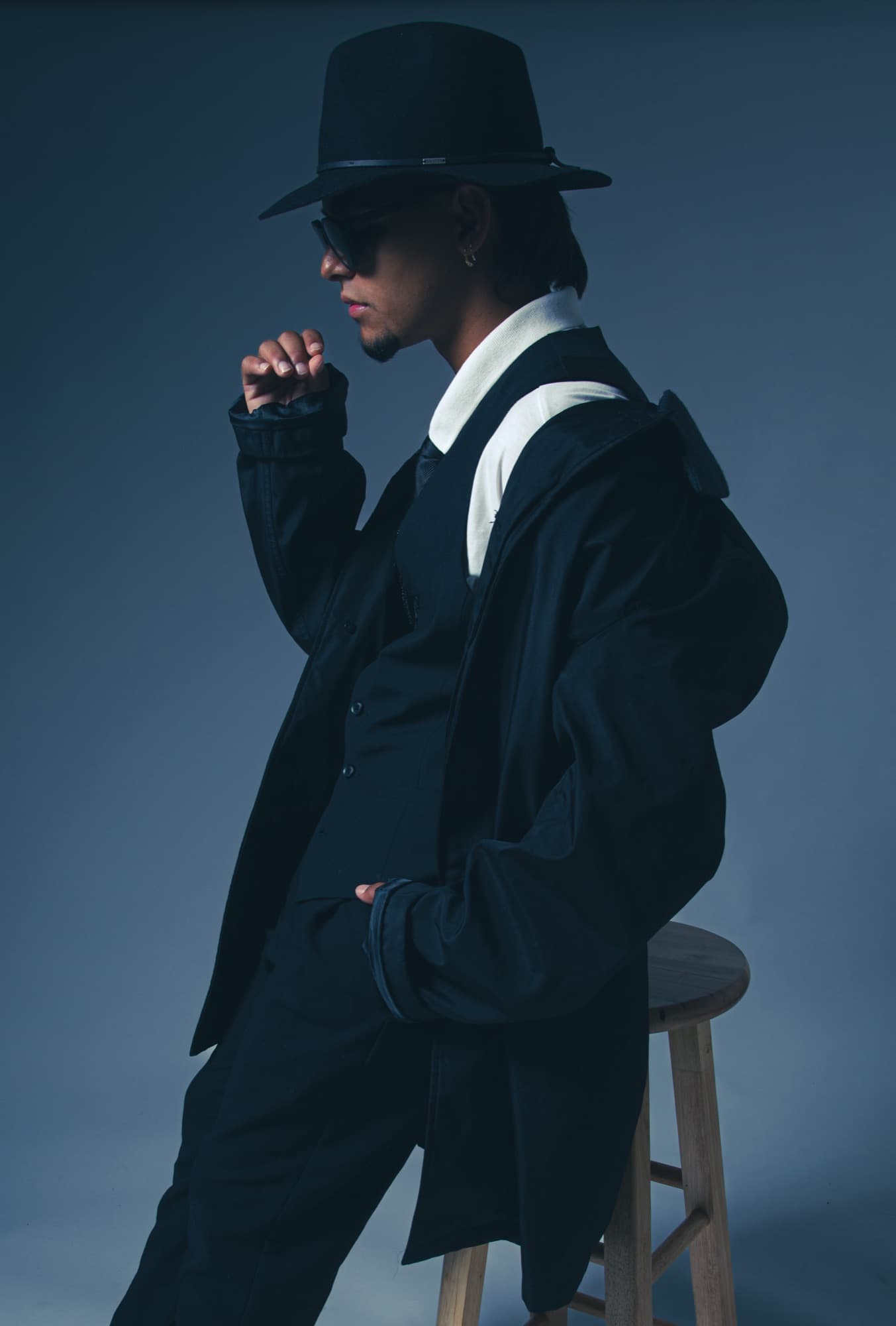 Portrait in suspenders